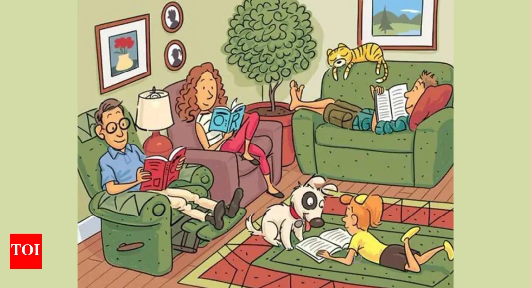 Optical Illusion: Spot the word BOOK in this family scene |